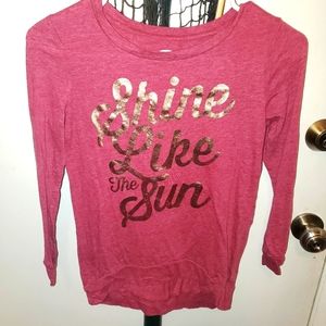 Girls "Shine Like the Sun" Heather Red Top